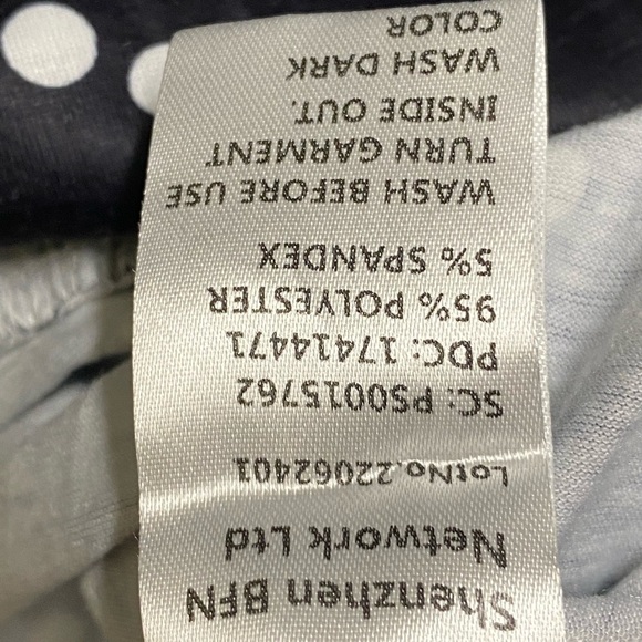 Iffei Dress Women’s Medium Black White Polka Dot Flutter Sleeve Elastic Waist - Picture 4 of 12